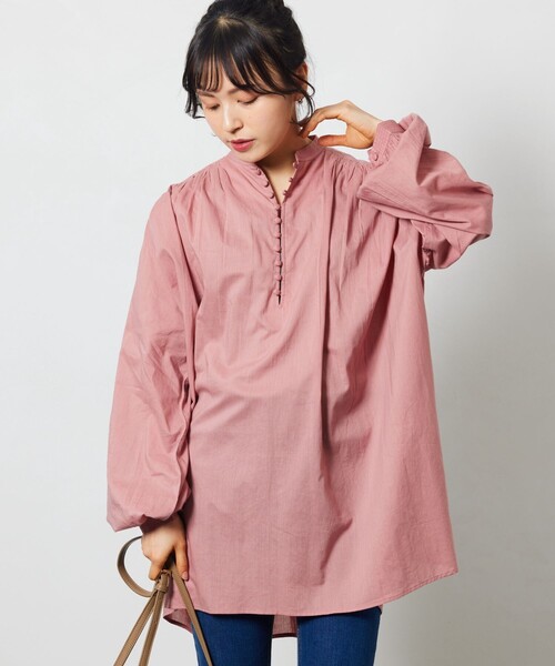 FREAK'S STORE（フリークスストア）の「【限定展開】 インド クルミボタン ブラウス（シャツ/ブラウス・レディース・ブルーグリーン/ブラック/オフホワイト/ブルー/ラベンダー/イエロー/ピンク・ﾌﾘ-）」の16枚目の写真