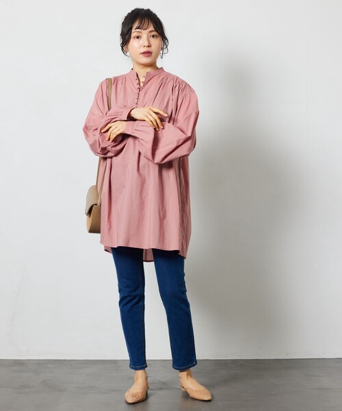 FREAK'S STORE（フリークスストア）の「【限定展開】 インド クルミボタン ブラウス（シャツ/ブラウス・レディース・ブルーグリーン/ブラック/オフホワイト/ブルー/ラベンダー/イエロー/ピンク・ﾌﾘ-）」の17枚目の写真