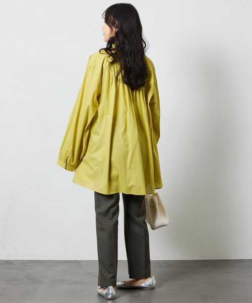 FREAK'S STORE（フリークスストア）の「【限定展開】 インド クルミボタン ブラウス（シャツ/ブラウス・レディース・ブルーグリーン/ブラック/オフホワイト/ブルー/ラベンダー/イエロー/ピンク・ﾌﾘ-）」の19枚目の写真