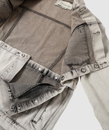 Feng Chen Wang ストライプデニムジャケット L Feng Chen Wang（フェン・チェン・ワン）の「2 IN 1 DENIM