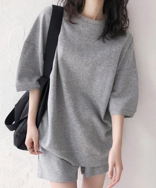 wears（ウェアーズ）の「【セットアップ】無地 カジュアルルームウェア（ルームウェア/パジャマ・レディース・ブラック/グレー/ホワイト・FREE）」の3枚目の写真