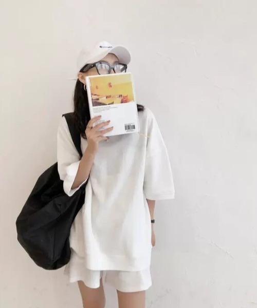 wears（ウェアーズ）の「【セットアップ】無地 カジュアルルームウェア（ルームウェア/パジャマ・レディース・ブラック/グレー/ホワイト・FREE）」の7枚目の写真