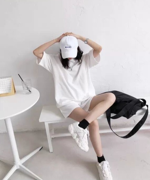 wears（ウェアーズ）の「【セットアップ】無地 カジュアルルームウェア（ルームウェア/パジャマ・レディース・ブラック/グレー/ホワイト・FREE）」の6枚目の写真