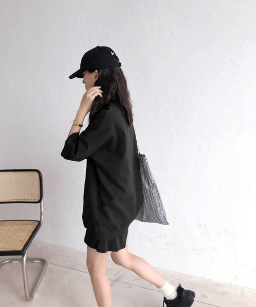 wears（ウェアーズ）の「【セットアップ】無地 カジュアルルームウェア（ルームウェア/パジャマ・レディース・ブラック/グレー/ホワイト・FREE）」の16枚目の写真