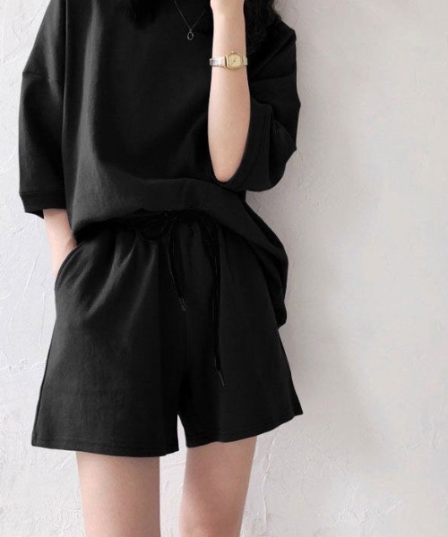 wears（ウェアーズ）の「【セットアップ】無地 カジュアルルームウェア（ルームウェア/パジャマ・レディース・ブラック/グレー/ホワイト・FREE）」の13枚目の写真