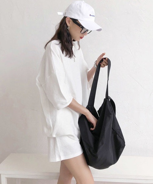 wears（ウェアーズ）の「【セットアップ】無地 カジュアルルームウェア（ルームウェア/パジャマ・レディース・ブラック/グレー/ホワイト・FREE）」の10枚目の写真