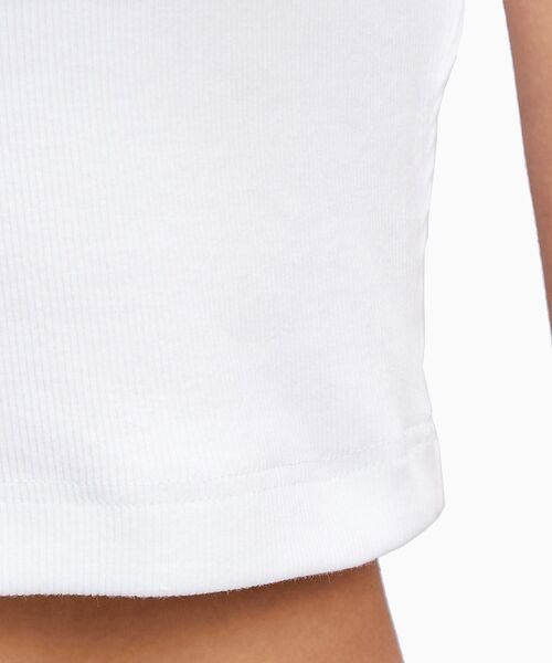 【新品】カルバンクライン モノグラム ロゴ ベイビー Tシャツ S 白 モノグラム ロゴ ベイビーTシャツ（Tシャツ/カットソー