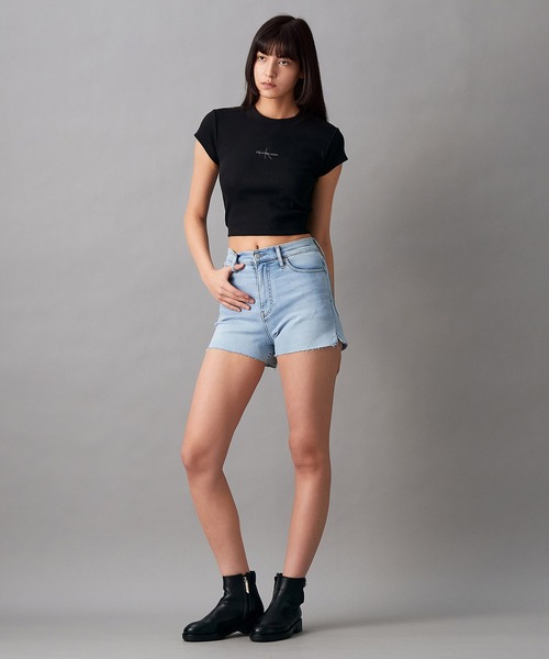 モノグラム ロゴ ベイビーTシャツ（Tシャツ/カットソー）｜Calvin 