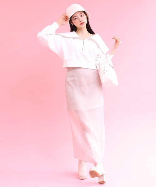 one after another NICE CLAUP（ワンアフターアナザーナイスクラップ）の「リップルクローシュハット（ハット・レディース・アイボリー/ブラック・FREE）」の5枚目の写真