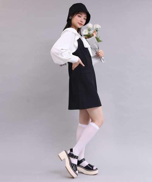 one after another NICE CLAUP（ワンアフターアナザーナイスクラップ）の「リップルクローシュハット（ハット・レディース・アイボリー/ブラック・FREE）」の10枚目の写真