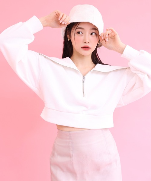 one after another NICE CLAUP（ワンアフターアナザーナイスクラップ）の「リップルクローシュハット（ハット・レディース・アイボリー/ブラック・FREE）」の7枚目の写真