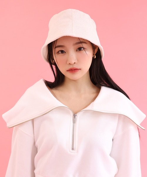 one after another NICE CLAUP（ワンアフターアナザーナイスクラップ）の「リップルクローシュハット（ハット・レディース・アイボリー/ブラック・FREE）」の9枚目の写真