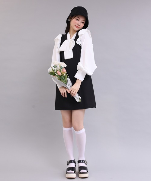 one after another NICE CLAUP（ワンアフターアナザーナイスクラップ）の「リップルクローシュハット（ハット・レディース・アイボリー/ブラック・FREE）」の11枚目の写真