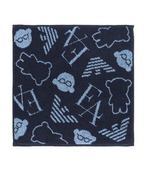 EMPORIO ARMANI（エンポリオアルマーニ）の「EMPORIO ARMANI 綿100％ マンガベア＆ロゴ総柄 タオルハンカチ 02340020（ハンカチ/ハンドタオル）」