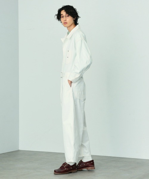 Lee(リー)の「Lee/リー SUPERSIZED/スーパーサイズド UNION-ALLS/ジャンプスーツ/オールインワン/デニムつなぎ【なにわ男子MV】(サロペット/オーバーオール・メンズ・ノンウォッシュ/アイボリー・MEDIUM/X-SMALL/LARGE/SMALL)」の11枚目の写真