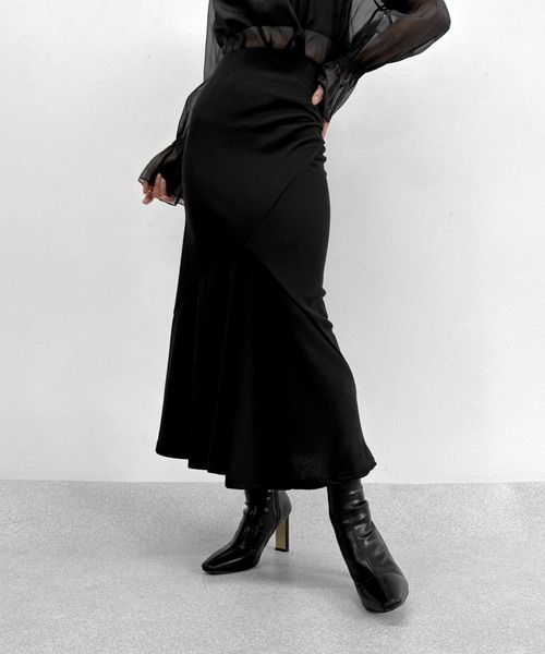 LVEU.(ラブユ.)の「Asymmetric mermaid skirt / アシンメトリーマーメイドスカート(スカート・レディース・グレー/ブラック・FREE)」の9枚目の写真