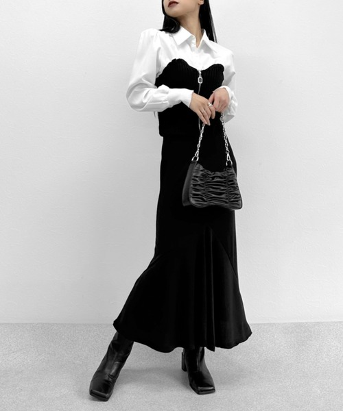 LVEU.(ラブユ.)の「Asymmetric mermaid skirt / アシンメトリーマーメイドスカート(スカート・レディース・グレー/ブラック・FREE)」の13枚目の写真