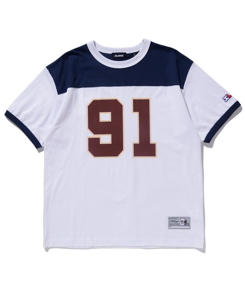 XLARGE(エクストララージ)の「FOOTBALL S/S TEE(Tシャツ/カットソー・メンズ・ネイビー/バーガンディー/ブラック・M/L/XL/S)」の1枚目の写真
