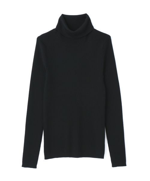 NATURAL BEAUTY BASIC(ナチュラルビューティーベーシック)の「【andGIRL 12月号掲載】【AneCan 12月号掲載】【JJ 12月号掲載】ファインメリノウールリブ14Gタートルニット(ニット/セーター・レディース・ブラック/グレー/ホワイト系その他/オフホワイト/ダークネイビー・MEDIUM)」の4枚目の写真