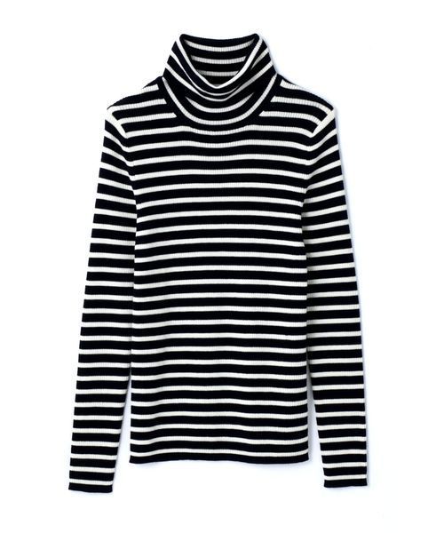 NATURAL BEAUTY BASIC(ナチュラルビューティーベーシック)の「【andGIRL 12月号掲載】【AneCan 12月号掲載】【JJ 12月号掲載】ファインメリノウールリブ14Gタートルニット(ニット/セーター・レディース・ブラック/グレー/ホワイト系その他/オフホワイト/ダークネイビー・MEDIUM)」の13枚目の写真