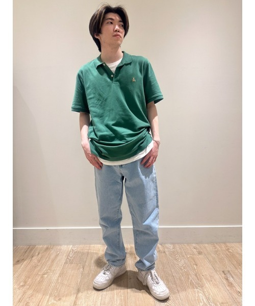 GAP（ギャップ）の「ストレッチピケ ブラナンベアポロシャツ(ユニセックス)（ポロシャツ・メンズ・ホワイト/ネイビー/ライラック/ブラック/グリーン/ブラウン・XL/L/XS/S/M）」の16枚目の写真