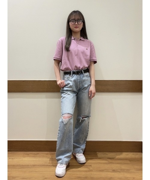 GAP（ギャップ）の「ストレッチピケ ブラナンベアポロシャツ(ユニセックス)（ポロシャツ・メンズ・ホワイト/ネイビー/ライラック/ブラック/グリーン/ブラウン・XL/L/XS/S/M）」の17枚目の写真