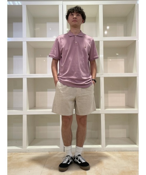 GAP（ギャップ）の「ストレッチピケ ブラナンベアポロシャツ(ユニセックス)（ポロシャツ・メンズ・ホワイト/ネイビー/ライラック/ブラック/グリーン/ブラウン・XL/L/XS/S/M）」の21枚目の写真
