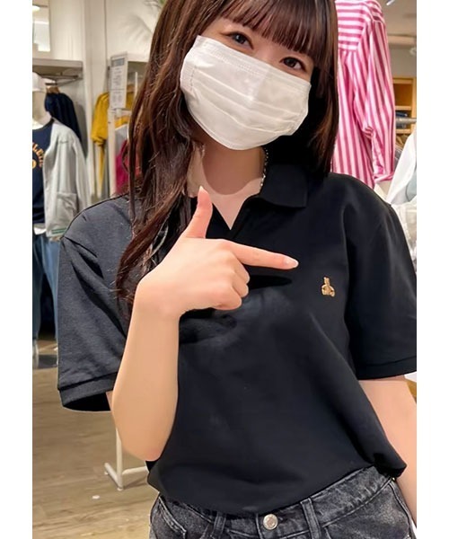 GAP（ギャップ）の「ストレッチピケ ブラナンベアポロシャツ(ユニセックス)（ポロシャツ・メンズ・ホワイト/ネイビー/ライラック/ブラック/グリーン/ブラウン・XL/L/XS/S/M）」の13枚目の写真