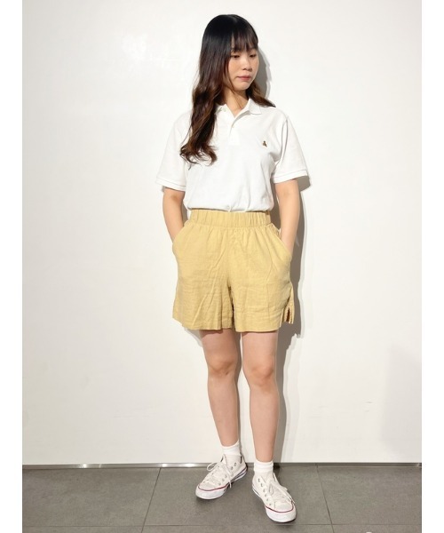 GAP（ギャップ）の「ストレッチピケ ブラナンベアポロシャツ(ユニセックス)（ポロシャツ・メンズ・ホワイト/ネイビー/ライラック/ブラック/グリーン/ブラウン・XL/L/XS/S/M）」の8枚目の写真
