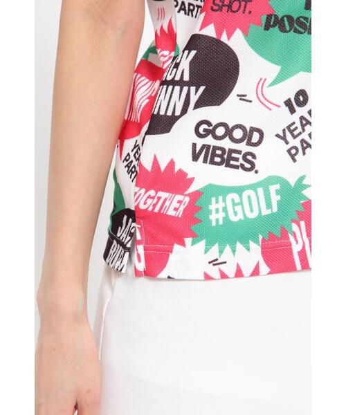 Jack Bunny!!（ジャックバニー）の「【Jack Bunny!!】COOL PASS 半袖ポロシャツ ＜スピーチバルーン柄＞（ポロシャツ・レディース・ホワイト系その他/ブラック系その他・SMALL/MEDIUM/LARGE）」の16枚目の写真