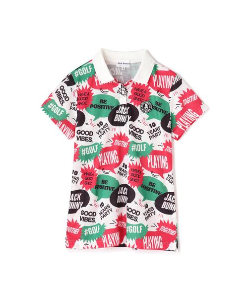 Jack Bunny!!（ジャックバニー）の「【Jack Bunny!!】COOL PASS 半袖ポロシャツ ＜スピーチバルーン柄＞（ポロシャツ・レディース・ホワイト系その他/ブラック系その他・SMALL/MEDIUM/LARGE）」の15枚目の写真