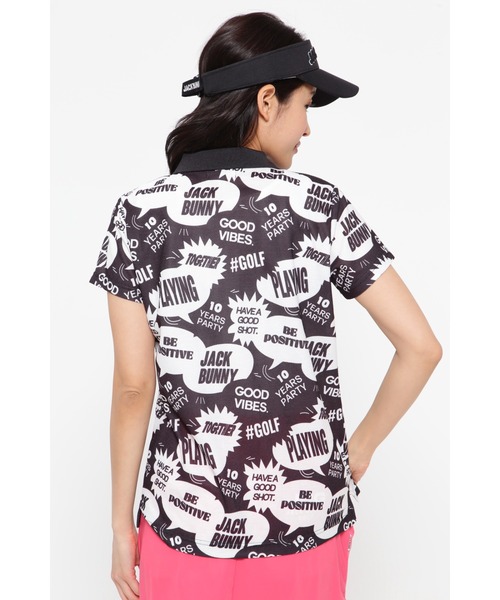 Jack Bunny!!（ジャックバニー）の「【Jack Bunny!!】COOL PASS 半袖ポロシャツ ＜スピーチバルーン柄＞（ポロシャツ・レディース・ホワイト系その他/ブラック系その他・SMALL/MEDIUM/LARGE）」の18枚目の写真