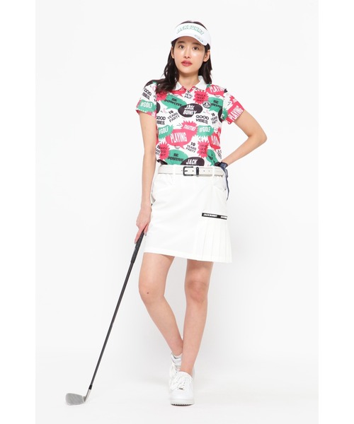 Jack Bunny!!（ジャックバニー）の「【Jack Bunny!!】COOL PASS 半袖ポロシャツ ＜スピーチバルーン柄＞（ポロシャツ・レディース・ホワイト系その他/ブラック系その他・SMALL/MEDIUM/LARGE）」の19枚目の写真