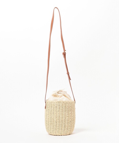 B:MING by BEAMS（ビーミングバイビームス）の「B:MING by BEAMS / フェイクレザー カゴ ショルダー バック（ショルダーバッグ・レディース・ナチュラル/ブラウン・ONE SIZE）」の4枚目の写真