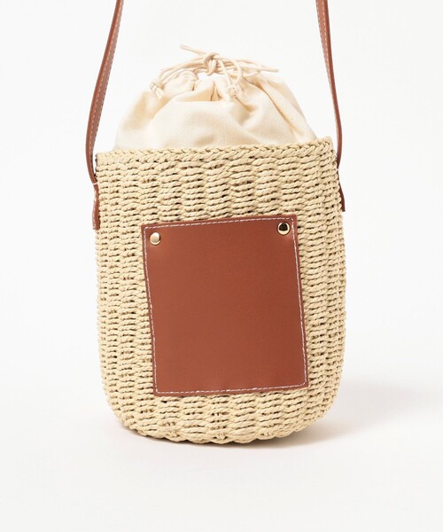 B:MING by BEAMS（ビーミングバイビームス）の「B:MING by BEAMS / フェイクレザー カゴ ショルダー バック（ショルダーバッグ・レディース・ナチュラル/ブラウン・ONE SIZE）」の7枚目の写真