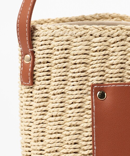 B:MING by BEAMS（ビーミングバイビームス）の「B:MING by BEAMS / フェイクレザー カゴ ショルダー バック（ショルダーバッグ・レディース・ナチュラル/ブラウン・ONE SIZE）」の8枚目の写真