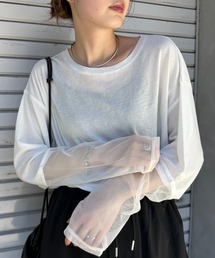 CIAOPANIC TYPY | 袖切替シアーTEE(Tシャツ/カットソー)