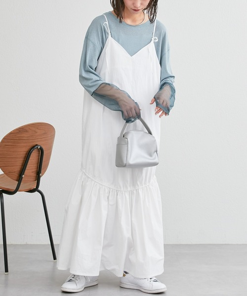 CIAOPANIC TYPY（チャオパニックティピー）の「袖切替シアーTEE（Tシャツ/カットソー・レディース・ホワイト/ブラック/ブルー/グリーン・ONE SIZE）」の20枚目の写真