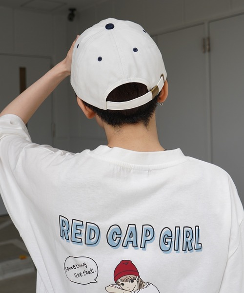 Red Cap Girl（レッドキャプガール）の「【RED CAP GIRL】ブランドロゴ 配色ローキャップ （キャップ・メンズ・ネイビー/グリーン・FREE）」の11枚目の写真