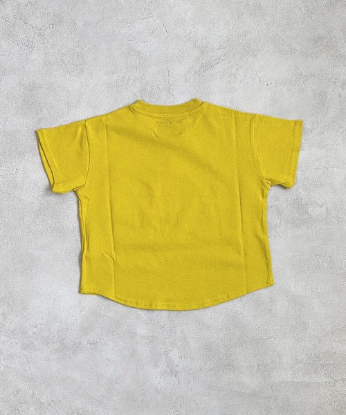 Life Support Products（ライフサポートプロダクツ）の「裾ラウンドポケットT(80～150cm)（Tシャツ/カットソー・キッズ・チャコール/ブルー/オフホワイト/アイボリー/ピンク/モカ/マスタード/ミント・100/110/130/140/80/90/95/120/150）」の10枚目の写真