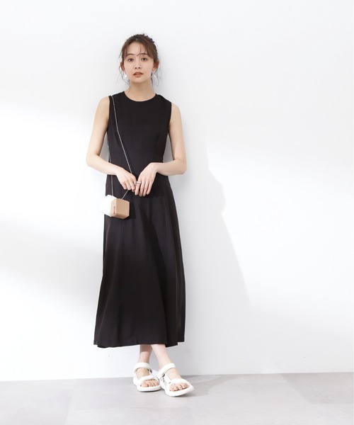 N.（N. Natural Beauty Basic）（エヌエヌナチュラルビューティーベーシック）の「【S Size Line】◆レーヨン麻ノースリーブワンピース（ワンピース・レディース・ベージュ/オレンジ/スミクロ・SMALL/MEDIUM）」の19枚目の写真