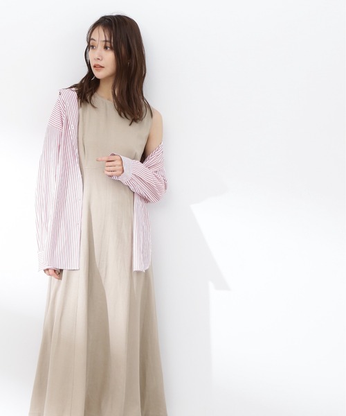 N.（N. Natural Beauty Basic）（エヌエヌナチュラルビューティーベーシック）の「【S Size Line】◆レーヨン麻ノースリーブワンピース（ワンピース・レディース・ベージュ/オレンジ/スミクロ・SMALL/MEDIUM）」の18枚目の写真