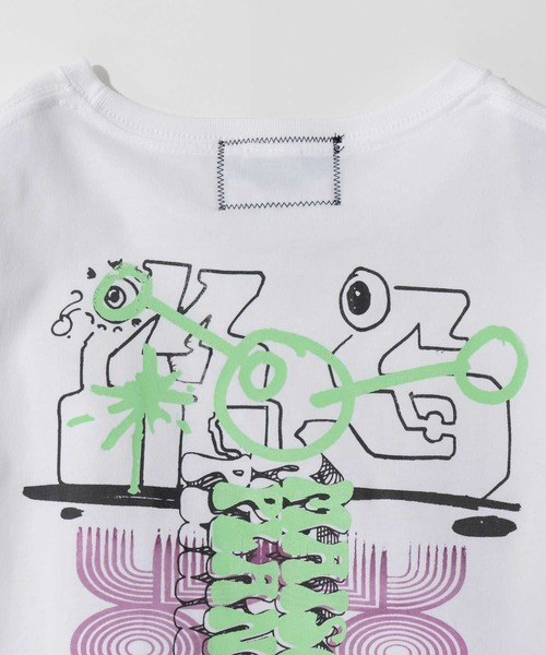 MAISON SPECIAL（メゾンスペシャル）の「《ユニセックスアイテム》「MACHINE」ハンドプリントオーバーサイズクルーネックTシャツ【MAISON SPECIAL/メゾンスペシャル】（Tシャツ/カットソー・メンズ・ホワイト/ブラック・0/1/2）」の3枚目の写真