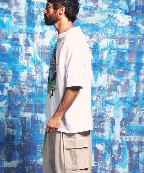 MAISON SPECIAL（メゾンスペシャル）の「《ユニセックスアイテム》「MACHINE」ハンドプリントオーバーサイズクルーネックTシャツ【MAISON SPECIAL/メゾンスペシャル】（Tシャツ/カットソー・メンズ・ホワイト/ブラック・0/1/2）」の17枚目の写真