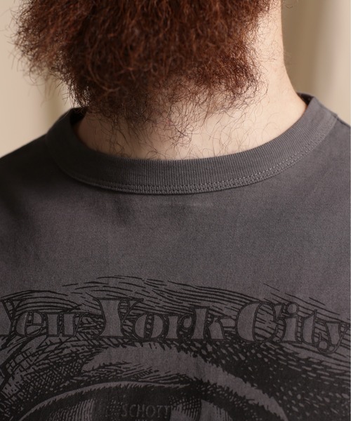 schott(ショット)の「Schott/ショット/LS T-SHIRT IRVING'S EYE/"アーヴィンアイ"ロンT(Tシャツ/カットソー・メンズ・ゴールド/チャコールグレー/ネイビー・2XL/L/XL/M)」の5枚目の写真
