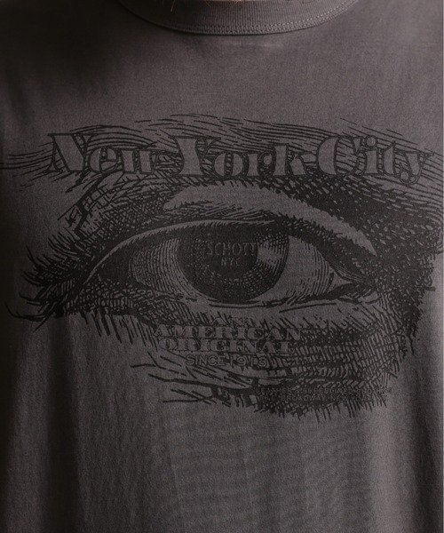 schott(ショット)の「Schott/ショット/LS T-SHIRT IRVING'S EYE/"アーヴィンアイ"ロンT(Tシャツ/カットソー・メンズ・ゴールド/チャコールグレー/ネイビー・2XL/L/XL/M)」の6枚目の写真
