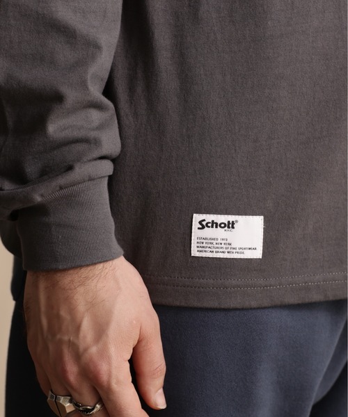 schott(ショット)の「Schott/ショット/LS T-SHIRT IRVING'S EYE/"アーヴィンアイ"ロンT(Tシャツ/カットソー・メンズ・ゴールド/チャコールグレー/ネイビー・2XL/L/XL/M)」の8枚目の写真
