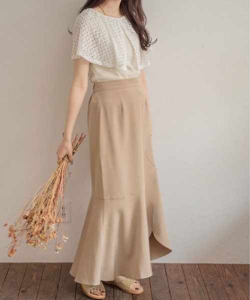 Ambre Neige(アンブルネージュ)の「レースカラートップス/【WEB/EC限定商品】(Tシャツ/カットソー・レディース・アイボリー/ダークブラウン・FREE)」の10枚目の写真