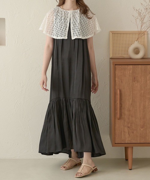 Ambre Neige(アンブルネージュ)の「レースカラートップス/【WEB/EC限定商品】(Tシャツ/カットソー・レディース・アイボリー/ダークブラウン・FREE)」の19枚目の写真