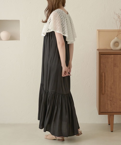 Ambre Neige(アンブルネージュ)の「レースカラートップス/【WEB/EC限定商品】(Tシャツ/カットソー・レディース・アイボリー/ダークブラウン・FREE)」の21枚目の写真